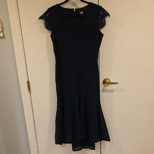 Tommy Hilfiger Navy Midi Lace Dress